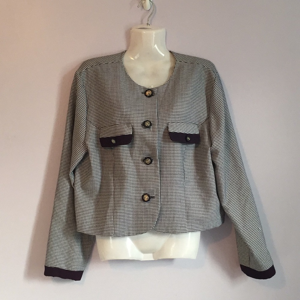🇺🇸 Sheri Martin Black & White Jacket Sz 14